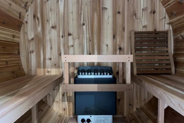 Sauna Tonneau en cèdre rouge clair